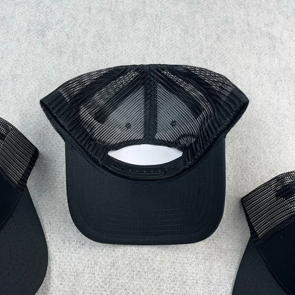Otto Blank Trucker Hat Lot Cap Snapback Black Mesh Back Retro Deadstock NEW BE6